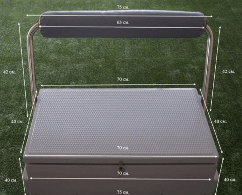 Кормовой рундук со спинкой валиком 900 (RiverBoats)