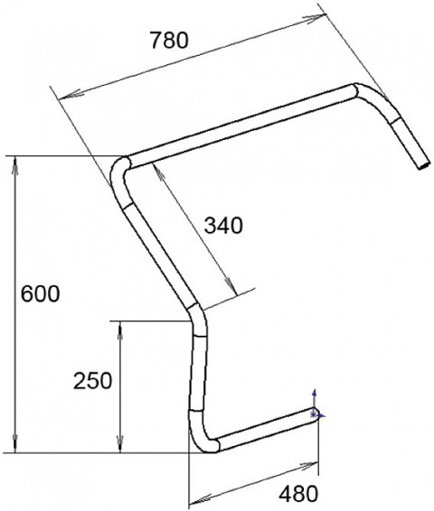 Консоль бортовая малая правая 030312Т