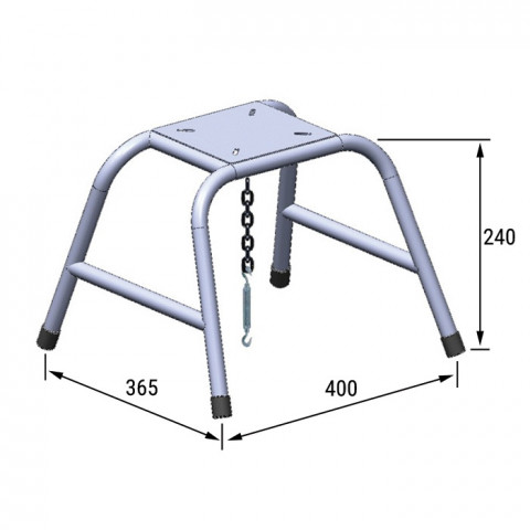 Стойка для сидения 240 мм, нерж.сталь