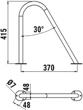 Леер носовой малый, нержавеющая сталь