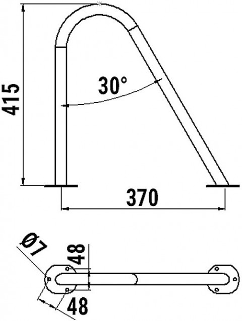 Леер носовой малый, нержавеющая сталь