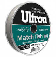Леска ULTRON Match Fishing (дальний заброс, тонущая) 100 м, светло-голубая