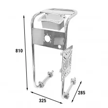 Стойка рулевая 25 мм из нерж.стали с органайзером